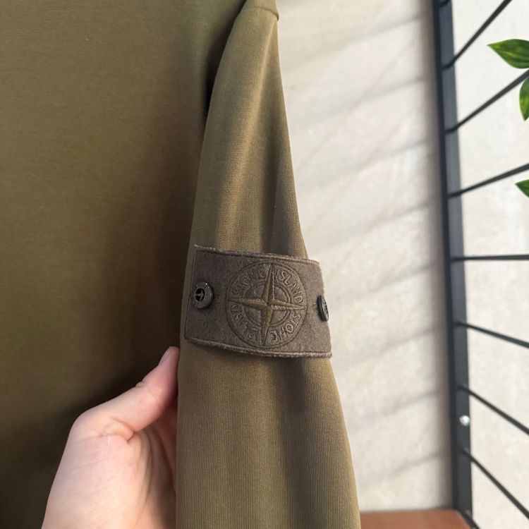 Stone Island Crewneck Ghost Sweatshirt | Green | L  24 P2P (approx) obraz 8