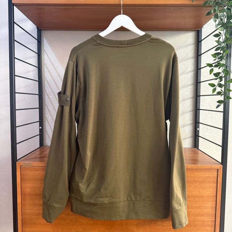 Stone Island Crewneck Ghost Sweatshirt | Green | L  24 P2P (approx) obraz 7