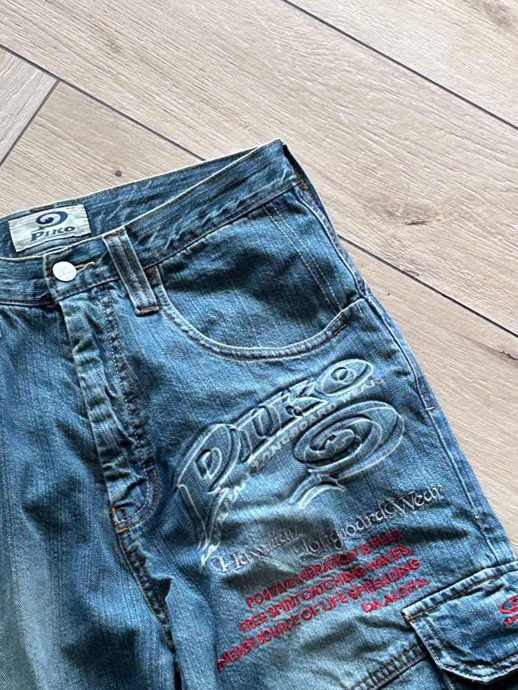 Piko Hawaiian Longboard Wear Denim Cargo Pants imagen 2
