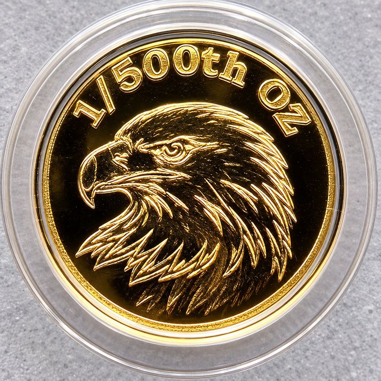 1/500 oz 24k Gold Eagle Round image 1