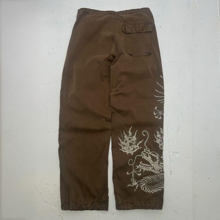 Maharishi Brown Dragon Embroiderd Snopants Trousers image 1