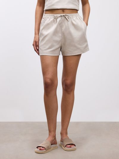 Arne - Womens Linen Short - Stone
