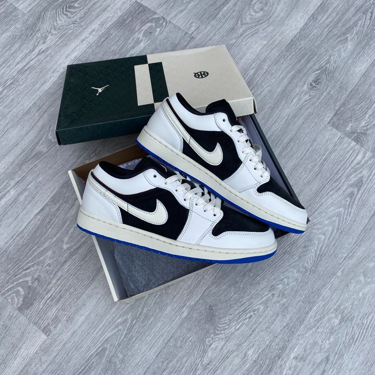 Nike Air Jordan 1 Low Quai 54 Trainers Sneakers - Off Noir [HQ0764-001] image 7