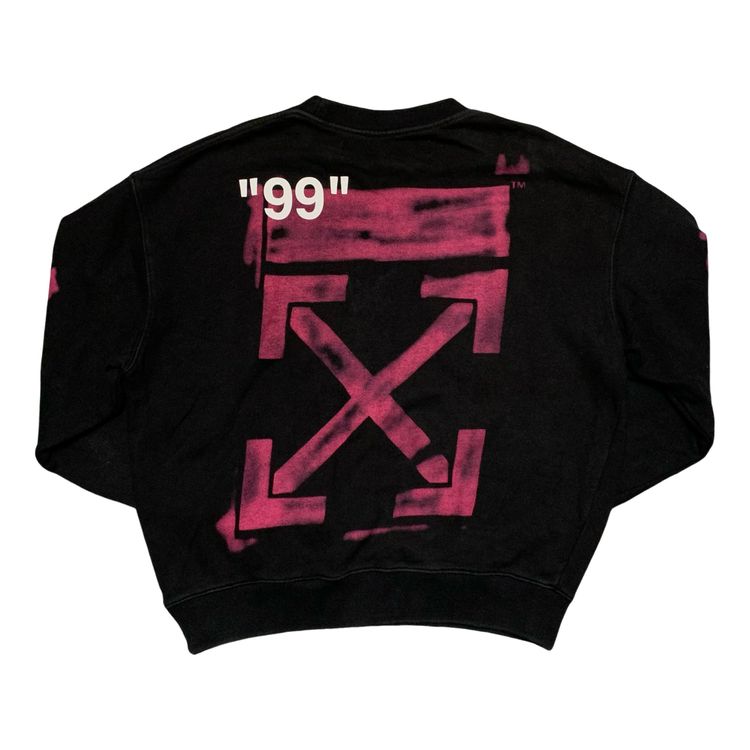 Off White XS Impressionism Arrows Black Sweatshirt Crewneck Virgil Abloh