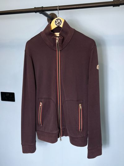 Large Moncler Purple Zip Sweatshirt Cardigan Jumper