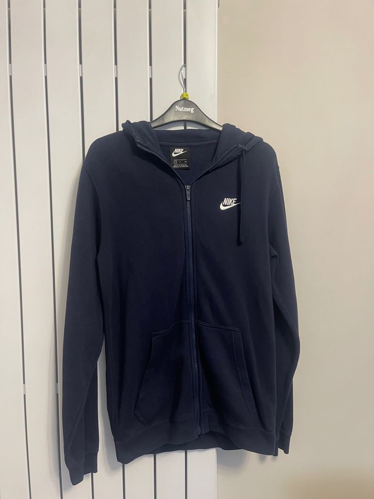 Nike Navy Blue Zip-Up Hoodie