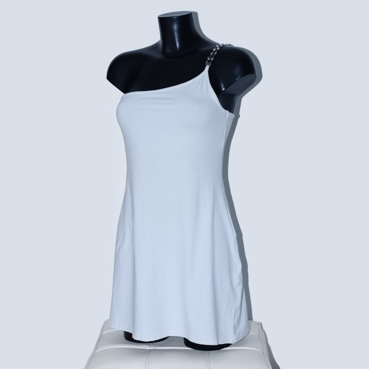 Morgan De Toi White Deadstock One Shoulder Mini Dress Y2K 2000s