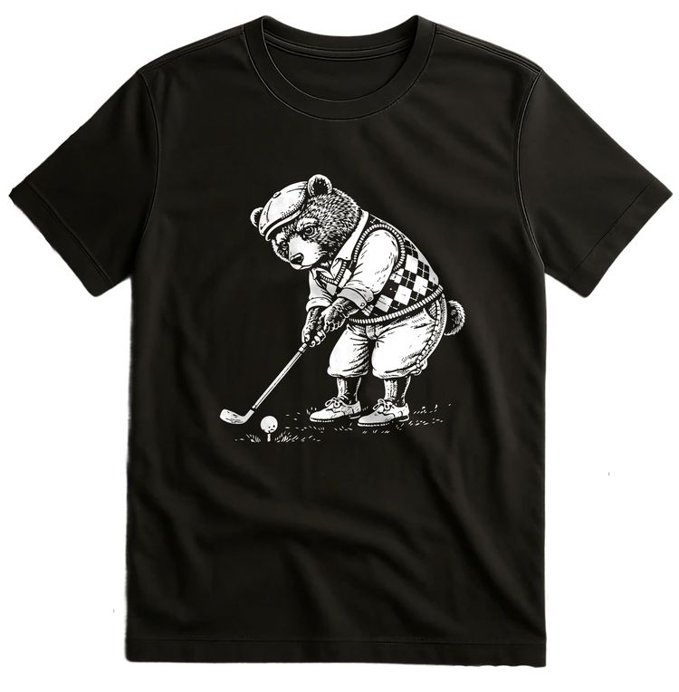 BEAR GOLFER 026 T Shirt US