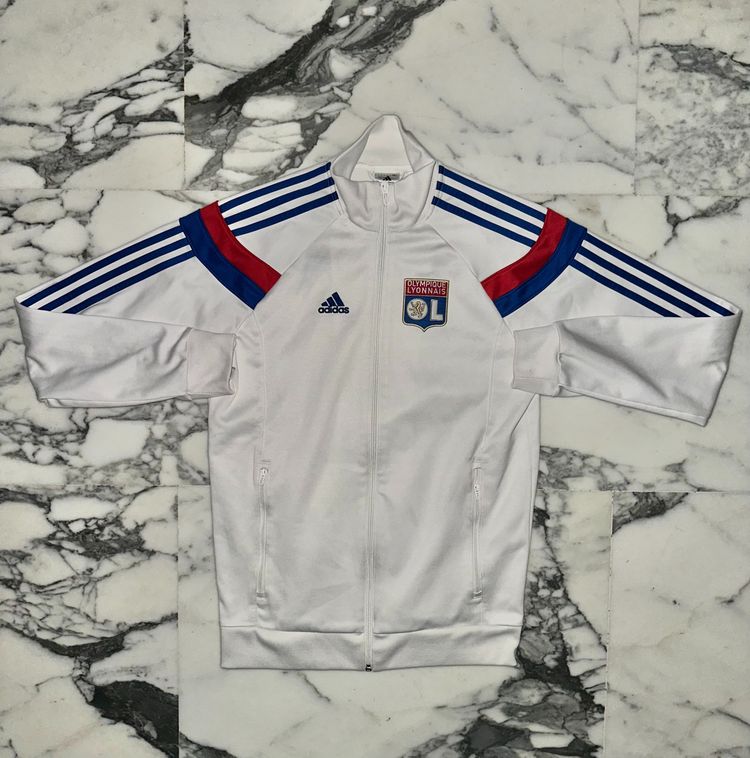 Adidas Originals Adidas White Sports Jacket With Lyonnais Logo product image