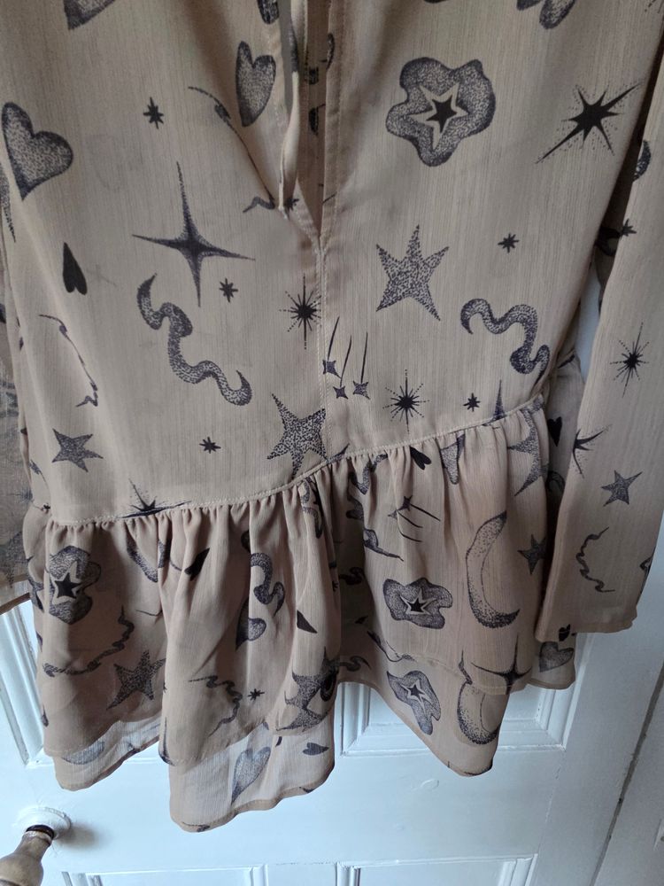 Monki Beige Dress With Celestial Print 8