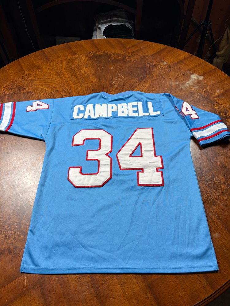 Houston Oilers #34 Earl Campbell Nfl Throwback Jersey image 2