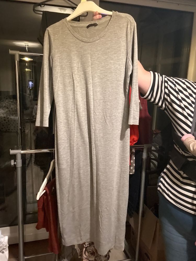 Grey Long Sleeve Dress