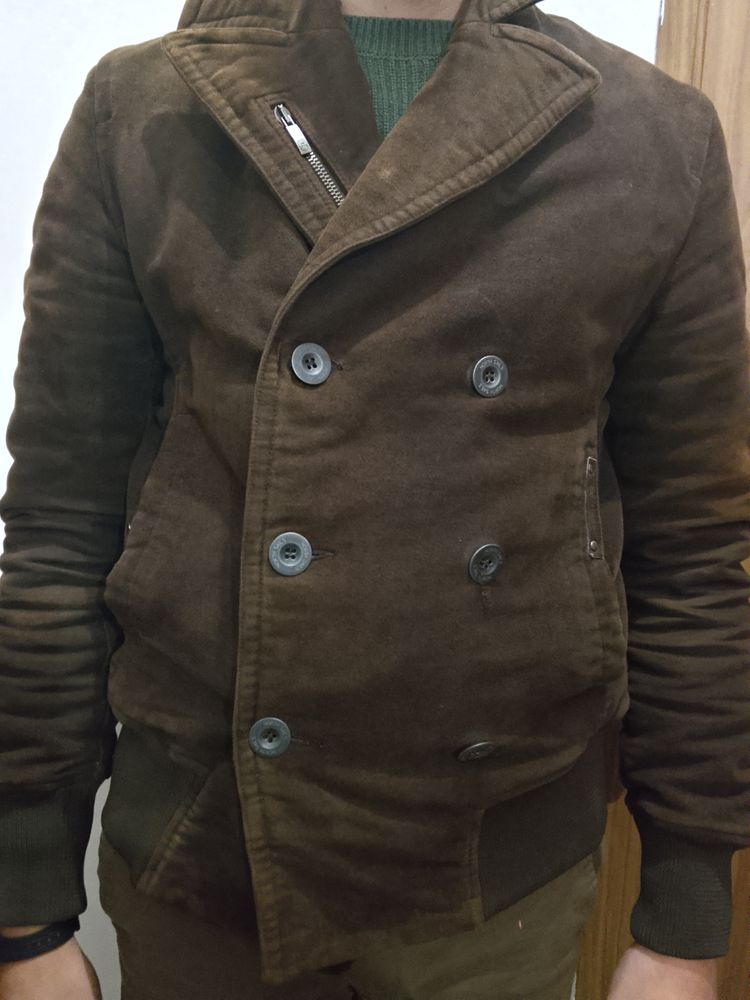 Brown Double-Breasted Jacket