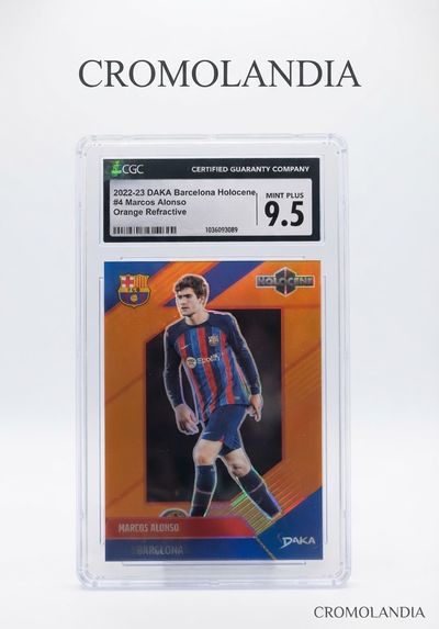 2022-23 Daka Barcelona Holocene Marcos Alonso Orange Refractive Card
