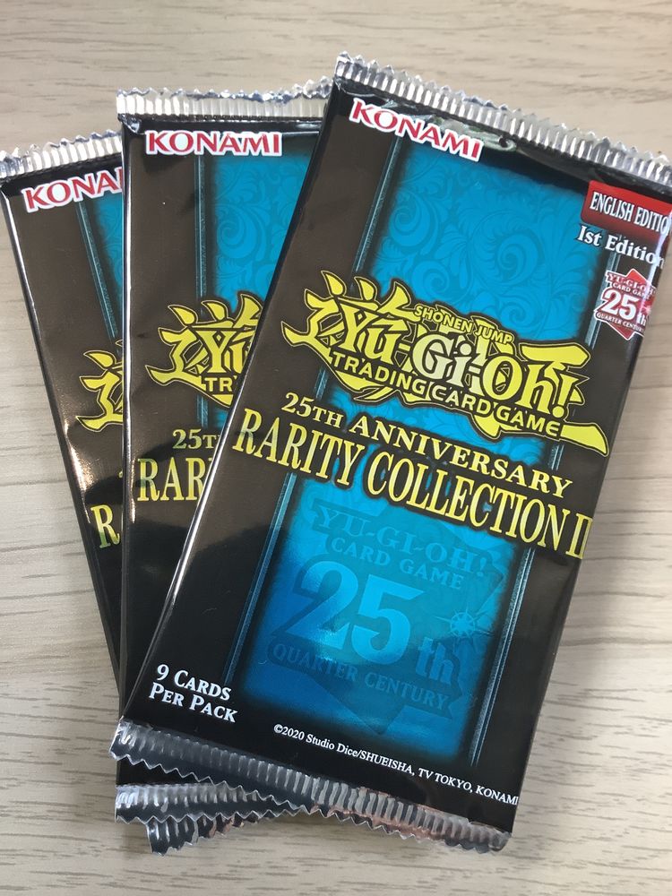 Yu-Gi-Oh!  3 packs of 25Th Anniversary Rarity Collection Ii Trading Card Game Packs