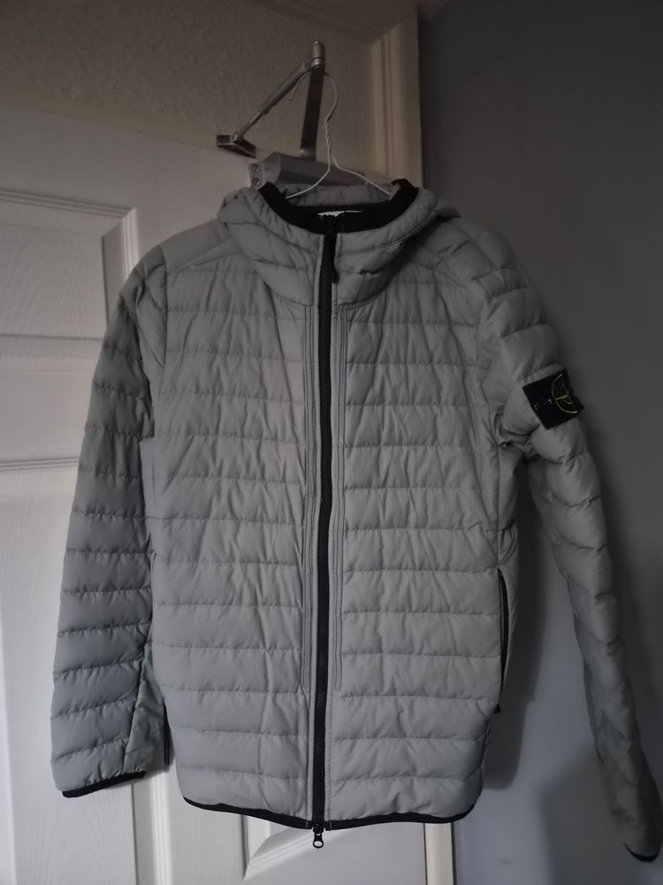 Stone Island Stone islandLight Grey Quilted Jacket With Hood product image
