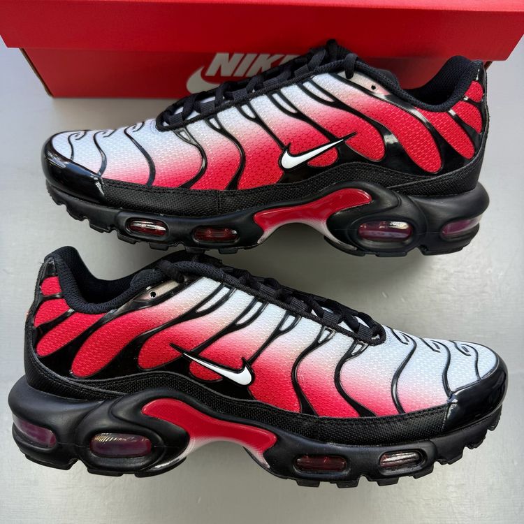 Nike Air Max Plus TN Size UK 7.5 Pure Platinum University Red Men's DM0032-017 image 1