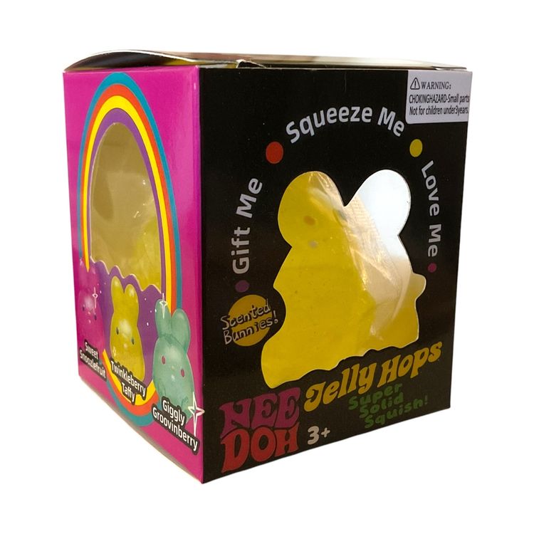 Nee Doh Style Jelly Hops Bunny Squishy Toy - Yellow image 2