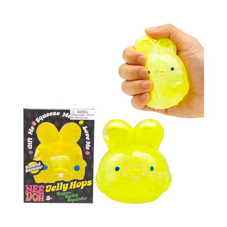 Nee Doh Style Jelly Hops Bunny Squishy Toy - Yellow image 1