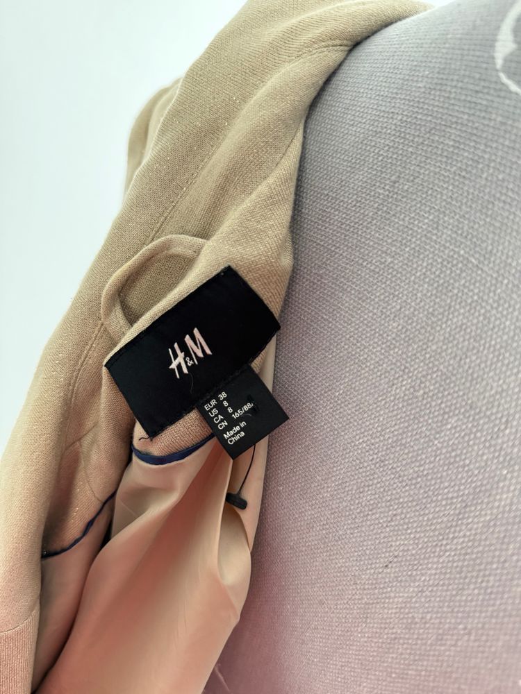 H&M Beige Blazer Jacket image 3