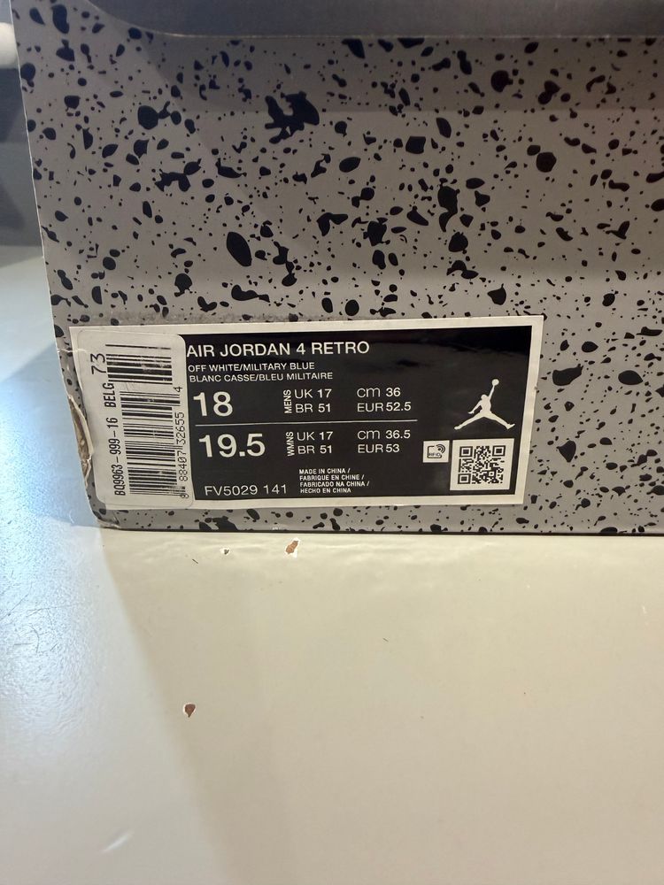 Jordan 4 Retro Military Blue UK 17 imagen 6