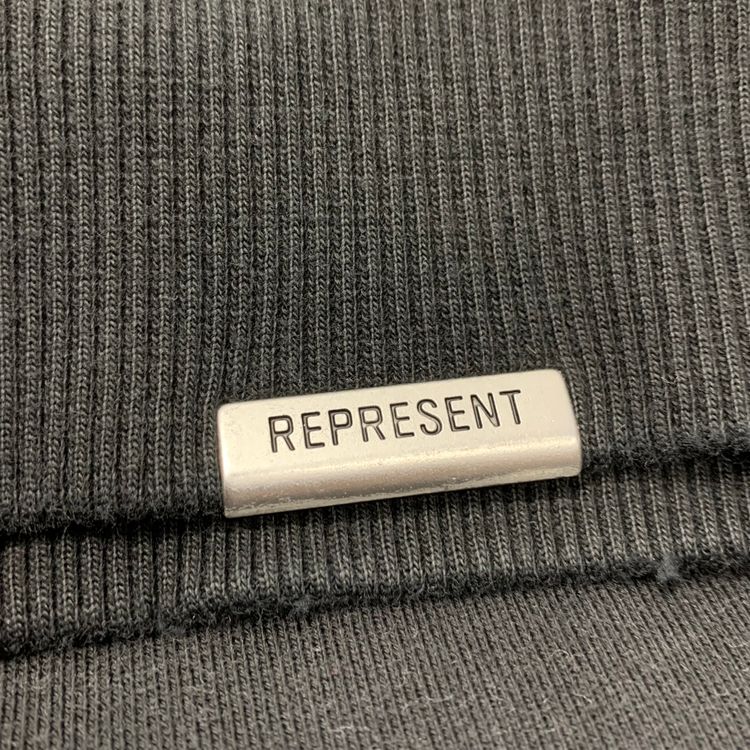 Represent Small Hoodie Chrome Flight Hoodie Stained Black Hoodie (RRP £180) image 8