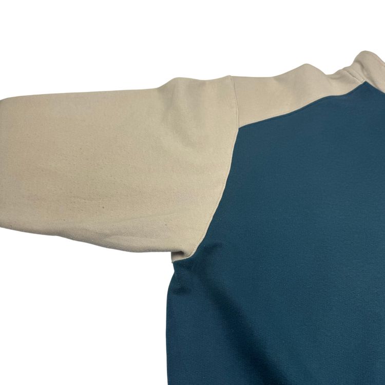 Vintage Nike Blue Ribbon Sports Quarter-Zip Sweatshirt Teal Blue Beige image 7