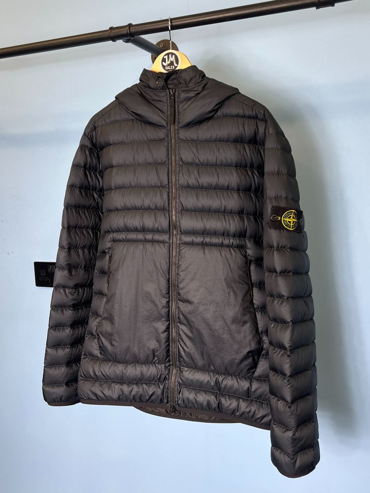 XXL Stone Island Navy Blue Bio-Based Ripstop Nylon Down Coat Jacket
