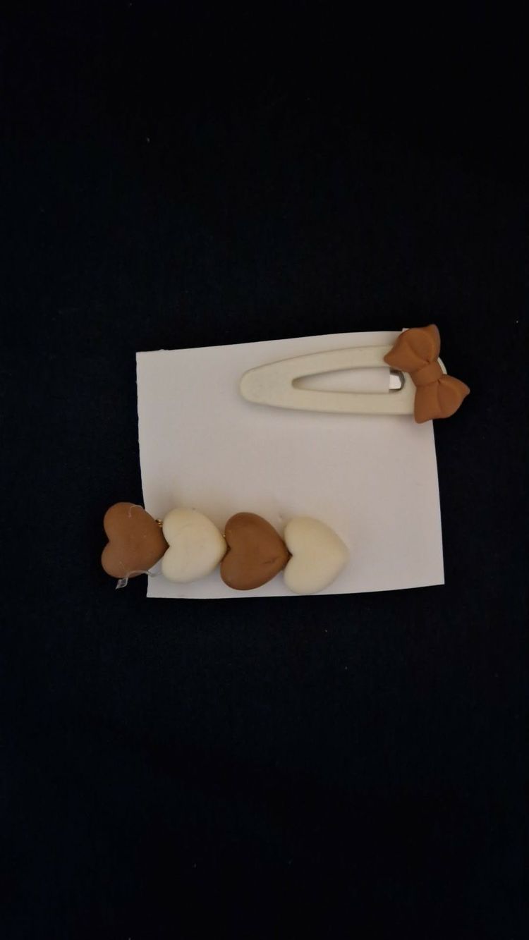 Heart And Bow Hair Clips image 1
