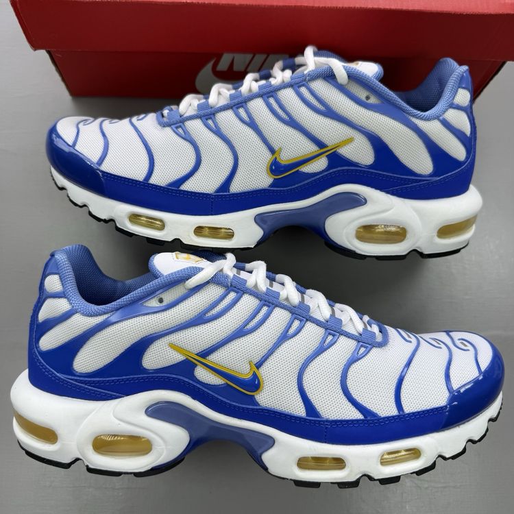Size 8 - Nike Air Max Plus TN White Lyon Blue Varsity Maize Trainers IF6224-100 image 1