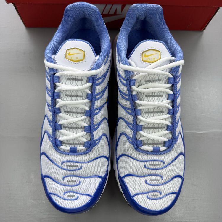Size 8 - Nike Air Max Plus TN White Lyon Blue Varsity Maize Trainers IF6224-100 image 2