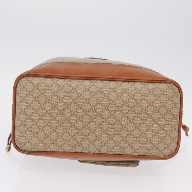 CELINE Macadam Shoulder Bag PVC Beige Gold Tone Auth 211036 - Jerrillo image 10