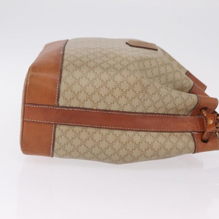 CELINE Macadam Shoulder Bag PVC Beige Gold Tone Auth 211036 - Jerrillo image 4
