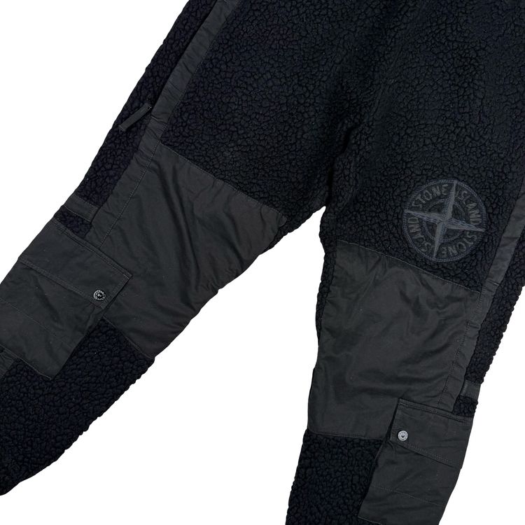 Stone Island 2022 Wool Blend Teddy Fleece Cargo Trousers  - Large image 4