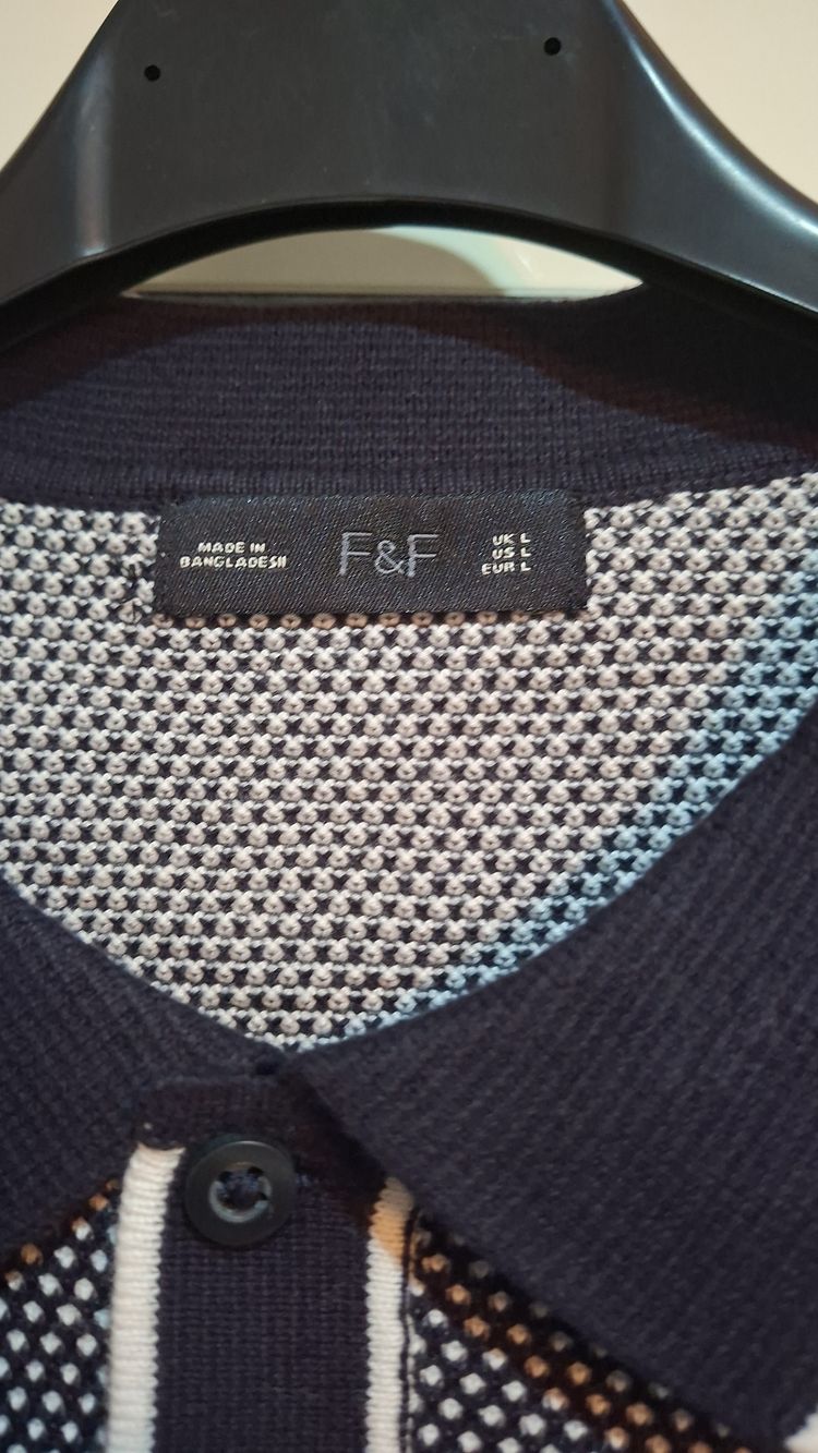 Immagine di F&F Long Sleeve Polo Shirt size L 2