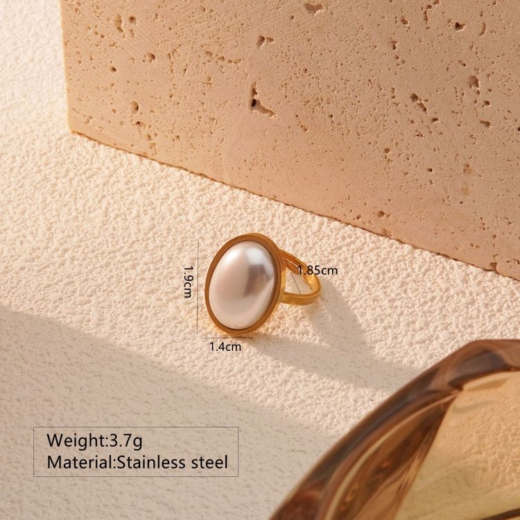 Gold-Tone Stainless Steel Jewelry Set With Pearl Accents image 8
