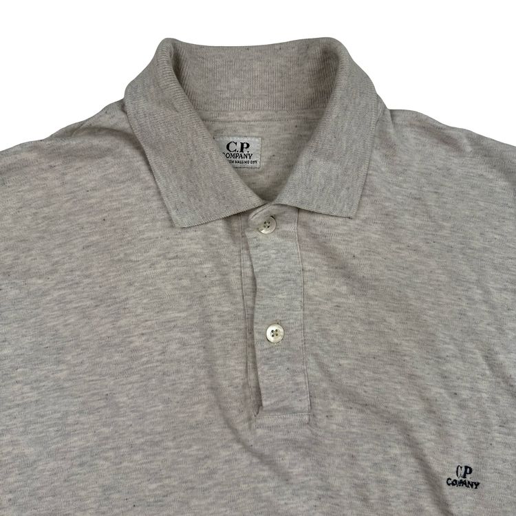 CP Company Grey Cotton Longsleeve Polo Shirt - Large 3