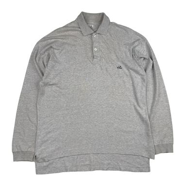 CP Company Grey Cotton Longsleeve Polo Shirt - Large 1