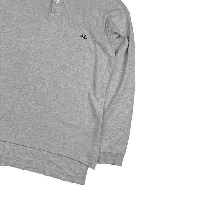 CP Company Grey Cotton Longsleeve Polo Shirt - Large 9