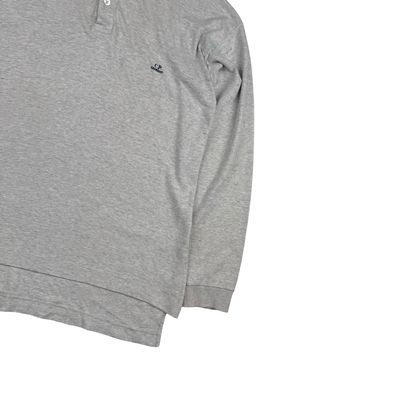 CP Company Grey Cotton Longsleeve Polo Shirt - Large 9