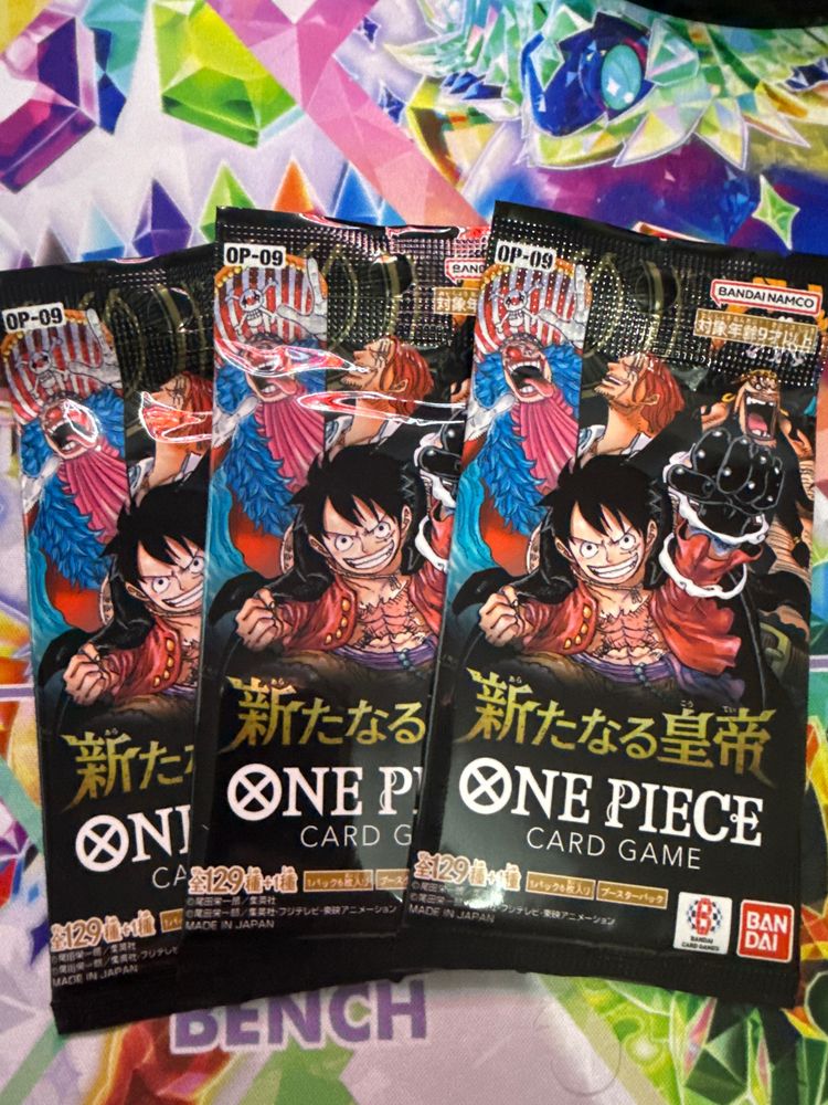 Bandai 3 x OP-09 One Piece Japanese Booster Packs product image