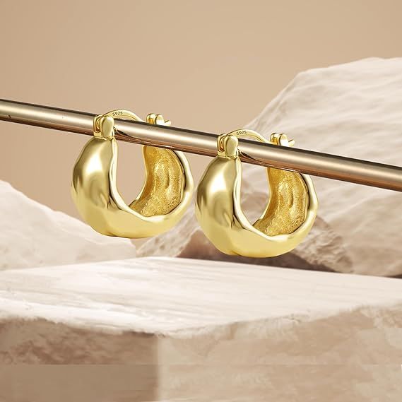 Gold Hoop Earrings image 5
