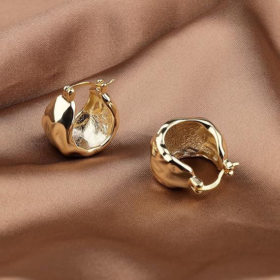 Gold Hoop Earrings image 4