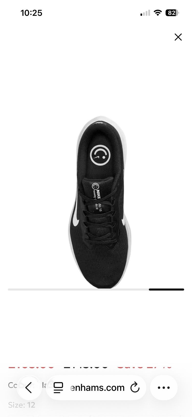 Nike Running shoes winflo 10 black racer blue high voltage wolf gray size uk 7 rrp £140 