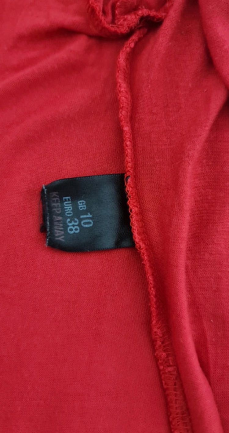 Red Open-Front Cardigan 4