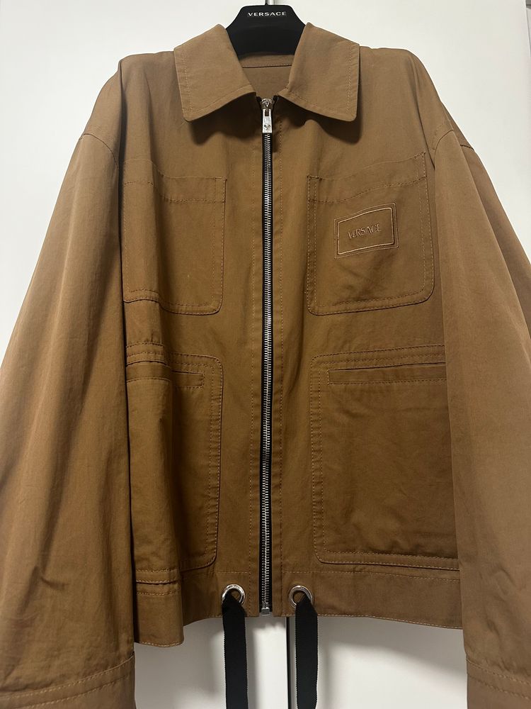 Versace brown zip-up jacket image 2