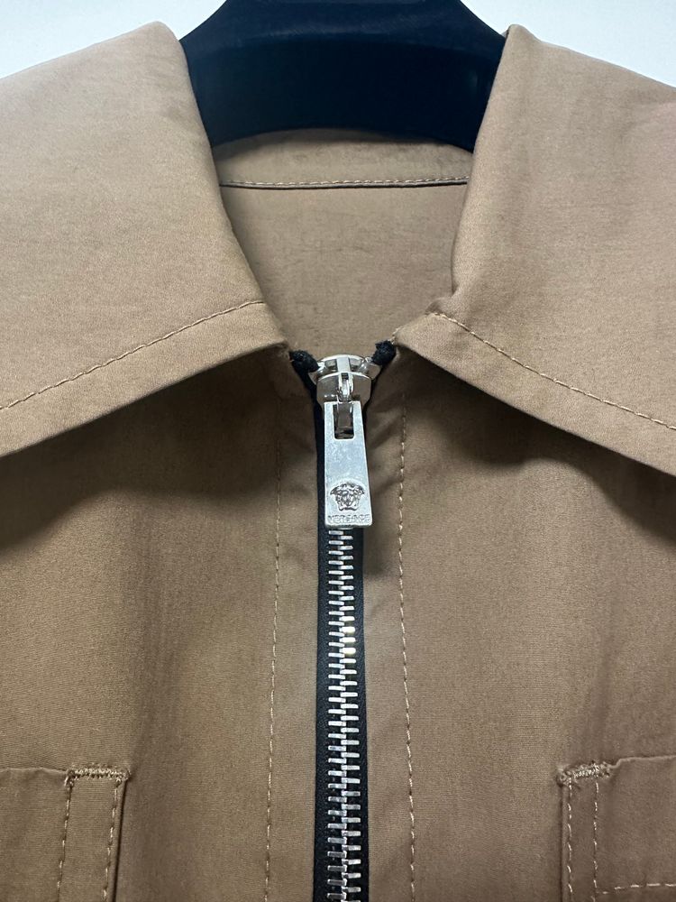 Versace brown zip-up jacket image 5