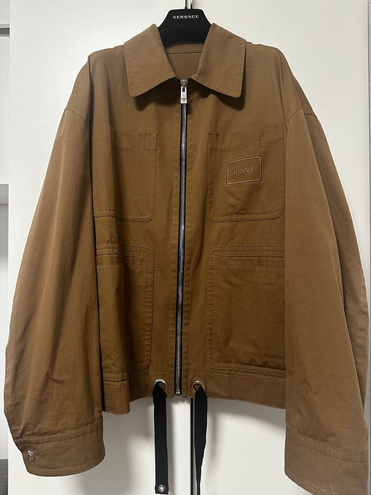 Versace brown zip-up jacket image 1