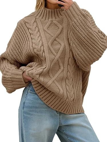 Beige Cable Knit Sweater image 1