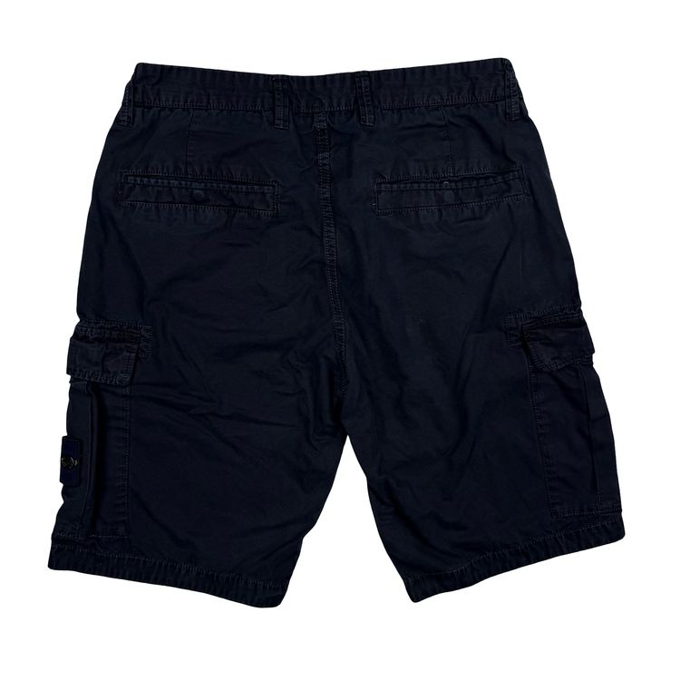 Stone Island 2019 Navy Slim Fit Cargo Shorts - 32 2